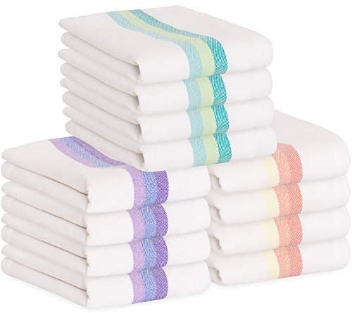 GREEN LIFESTYLE Kitchen Dish Towels Set of 12-Tea Towels 100
