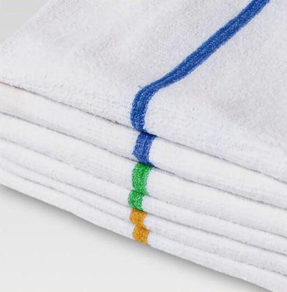 16x19 White Ribbed Bar Mop Towels, 30oz