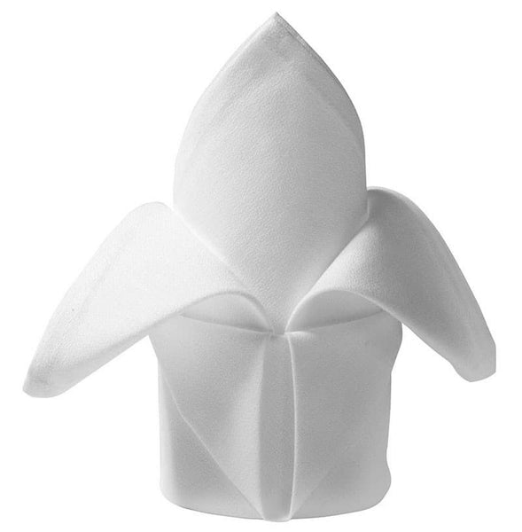 Luxenap White Woven Cloth Bistro Napkin - Black Stripe - 18 1/2 x 22 3/4  - 10 count box